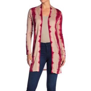 JOHNNY WAS Pink Tie Dye Silk Blend Cardigan 